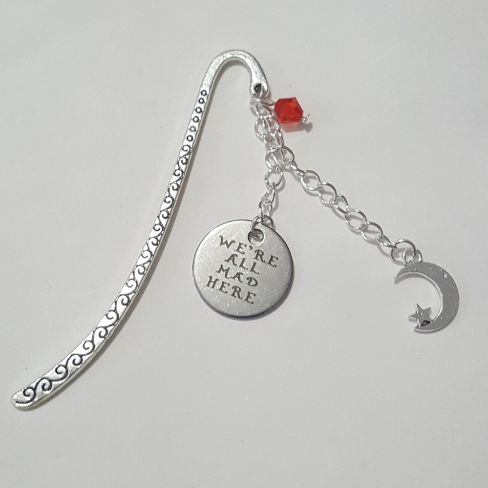 Alice in Wonderland we're all mad here bookmark